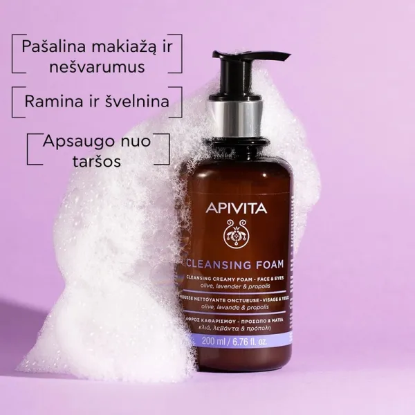 APIVITA putos veido ir akių makiažui valyti 200ml